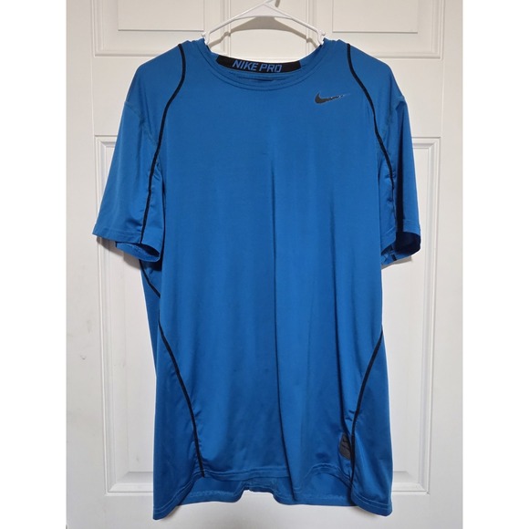 Nike Pro Dri-Fit Shirt Mens Size Large Blue Athletic - Picture 1 of 4